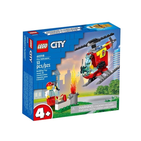 Lego City Fire Helicopter Plastic Multicolored 53 pc 60318